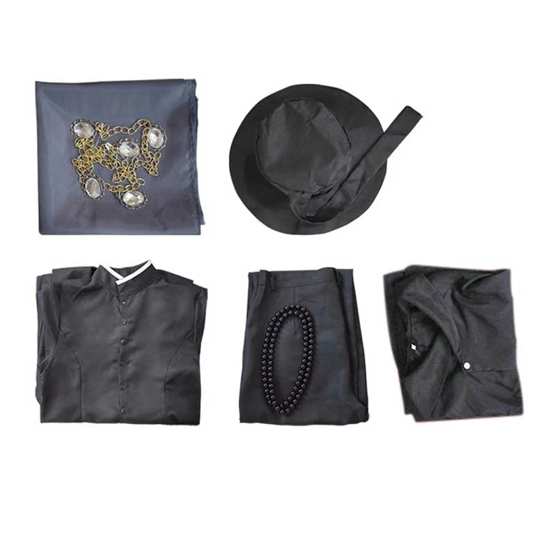 Anime Kuroshitsuji Black Butler Undertaker Costume With Hat Full Set Halloween Costume Outfit 6 Anime Kuroshitsuji Black Butler Undertaker Costume With Hat Full Set Halloween Costume Outfit - Image 4