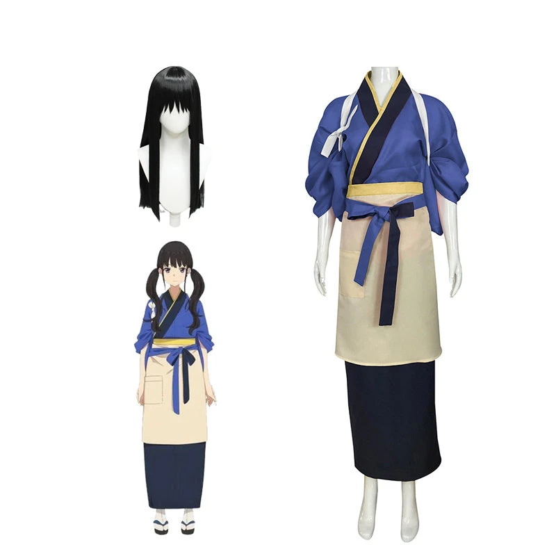 Anime Lycoris Recoil Kimono Dress Costume With Wigs Set Halloween Costume 6 Anime Lycoris Recoil Kimono Dress Costume With Wigs Set Halloween Costume - Image 4