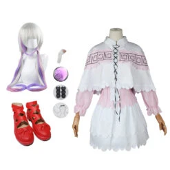 Anime Miss Kobayashi's Dragon Maid Kanna Kamui Full Set Cosplay Costume+Wigs+Shoes Halloween Cosplay Costume Outfit Set