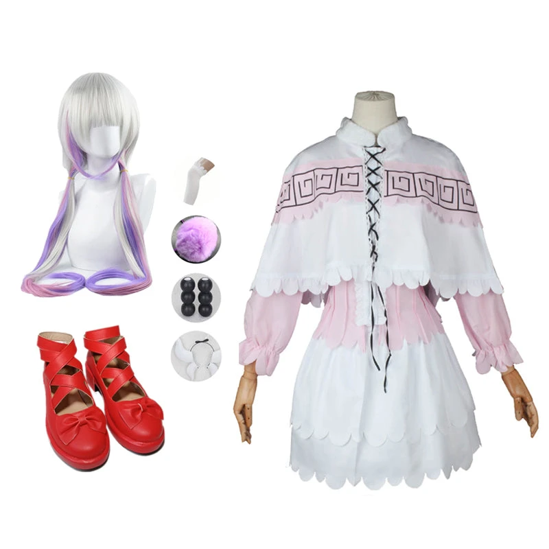 Anime Miss Kobayashi's Dragon Maid Kanna Kamui Full Set Cosplay Costume+Wigs+Shoes Halloween Cosplay Costume Outfit Set 3 Anime Miss Kobayashi's Dragon Maid Kanna Kamui Full Set Cosplay Costume+Wigs+Shoes Halloween Cosplay Costume Outfit Set