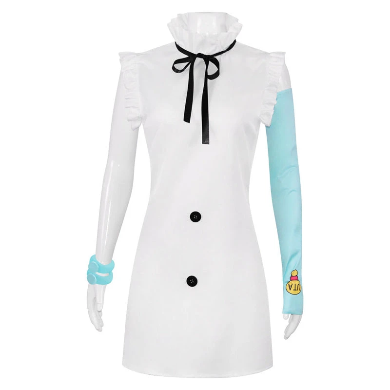 Anime One Piece Film Red Diva Uta Cosplay Costume Halloween Cosplay Outfit Set With Headphone And Jacket 9 Anime One Piece Film Red Diva Uta Cosplay Costume Halloween Cosplay Outfit Set With Headphone And Jacket - Image 7