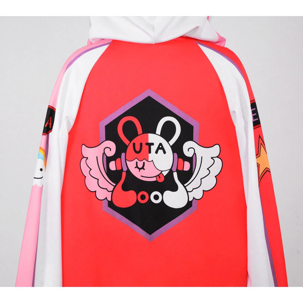 Anime One Piece Film Red Diva Uta Cosplay Costume Halloween Cosplay Outfit Set With Headphone And Jacket 8 Anime One Piece Film Red Diva Uta Cosplay Costume Halloween Cosplay Outfit Set With Headphone And Jacket - Image 6
