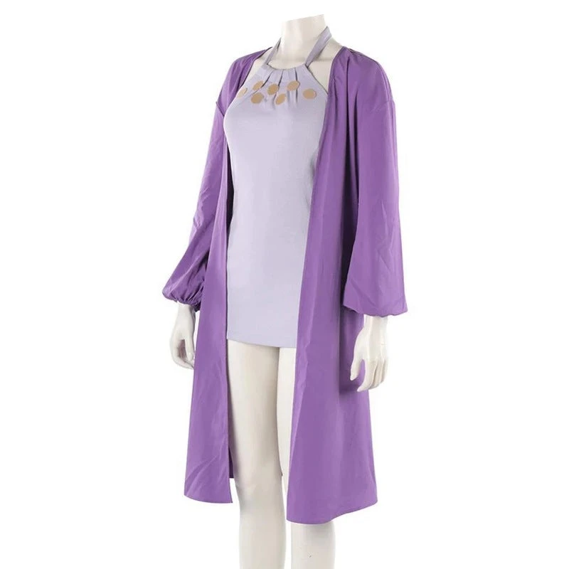 Anime One Piece: Stampede Nico Robin Cosplay Costume Purple Outfit 5 Anime One Piece: Stampede Nico Robin Cosplay Costume Purple Outfit - Image 3