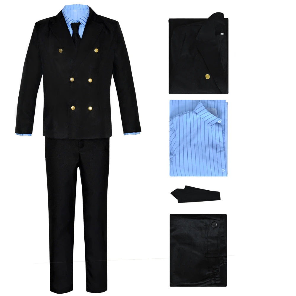 Anime One Piece Vinsmoke Sanji Cosplay Suit Costume Halloween Carnival Cosplay Outfit 5 Anime One Piece Vinsmoke Sanji Cosplay Suit Costume Halloween Carnival Cosplay Outfit - Image 3