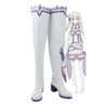 Anime Re:Zero − Starting Life In Another World Emilia Cosplay Boots Customized PU Leather Costume Shoes