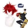 Anime SK8 The Infinity Kyan Reki Cosplay Wigs Short Red Wigs With Headband -Procosplayshop AnimeSK8theInfinityKyanRekiCosplayWigsShortRedWigsWithHeadband 2