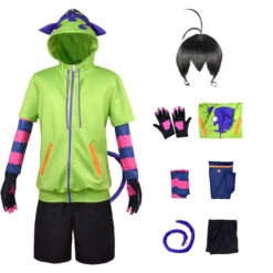 Anime SK8 The Infinity Miya Chinen Green Hoodie Cosplay Costume With Wigs Whole Set Halloween Cosplay Costume