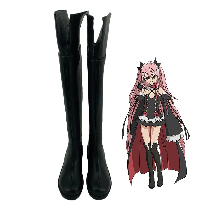 Anime Seraph Of The End Owari No Seraph Krul Tepes Cosplay Boots Costume PU Leather Shoes 3 Anime Seraph Of The End Owari No Seraph Krul Tepes Cosplay Boots Costume PU Leather Shoes