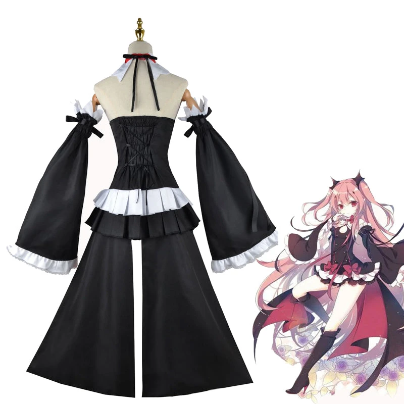 Anime Seraph Of The End Owari No Seraph Krul Tepes Full Set Cosplay Costume With Wigs And Shoes Halloween Cosplay Outfit Set 5 Anime Seraph Of The End Owari No Seraph Krul Tepes Full Set Cosplay Costume With Wigs And Shoes Halloween Cosplay Outfit Set - Image 3