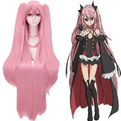 Anime Seraph Of The End Owari No Seraph Krul Tepes Pink Long Wigs Halloween Cosplay Accessories