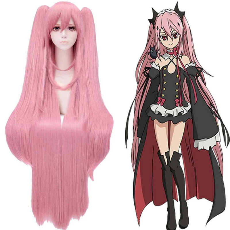 Anime Seraph Of The End Owari No Seraph Krul Tepes Pink Long Wigs Halloween Cosplay Accessories 3 Anime Seraph Of The End Owari No Seraph Krul Tepes Pink Long Wigs Halloween Cosplay Accessories