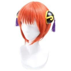 Anime Silver Soul Gintama Kagura Costume Wigs Orange Wigs With Hairdecor Props -Procosplayshop AnimeSilverSoulGintamaKaguraCostumeWigsOrangeWigsWithHairdecorProps 1