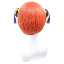 Anime Silver Soul Gintama Kagura Costume Wigs Orange Wigs With Hairdecor Props -Procosplayshop AnimeSilverSoulGintamaKaguraCostumeWigsOrangeWigsWithHairdecorProps 2