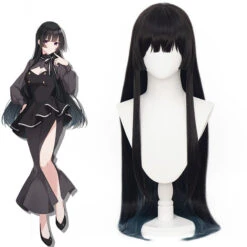 Anime Spy Classroom Costume Dream Speaker Yumegatari Thea Cosplay Wigs Black Long Wigs