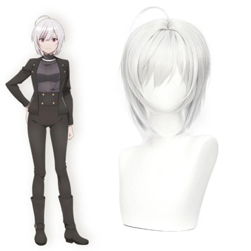 Anime Spy Classroom Costume Pandemonium Sybilla Cosplay Wigs Short Silver Wigs 3 Anime Spy Classroom Costume Pandemonium Sybilla Cosplay Wigs Short Silver Wigs