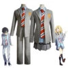 Anime Your Lie In April Cosplay Costume Kaori Miyazono Costume Kousei Arima Uniform Costume