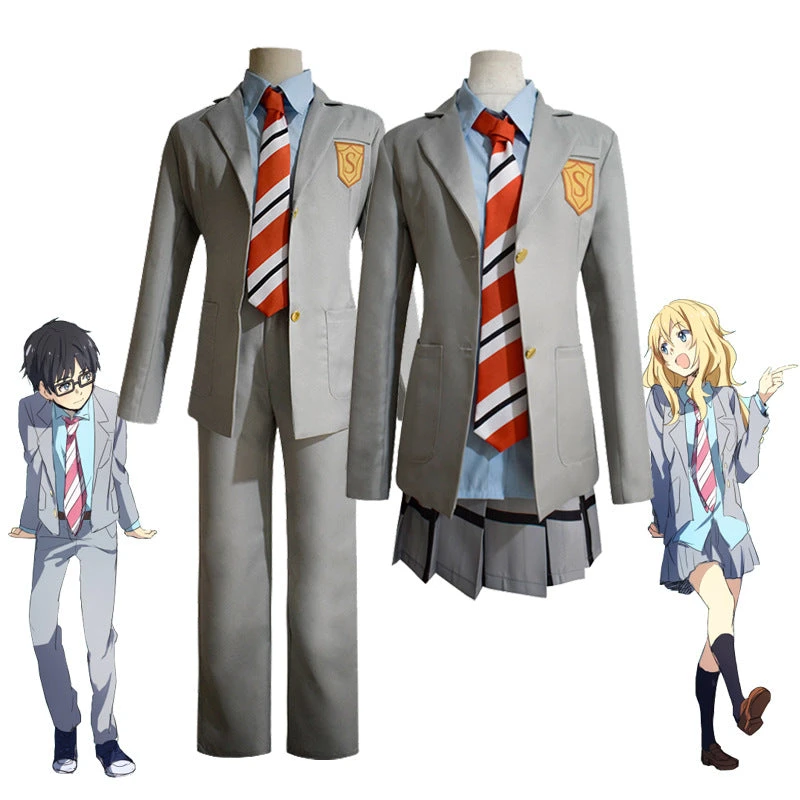 Anime Your Lie In April Cosplay Costume Kaori Miyazono Costume Kousei Arima Uniform Costume 3 Anime Your Lie In April Cosplay Costume Kaori Miyazono Costume Kousei Arima Uniform Costume