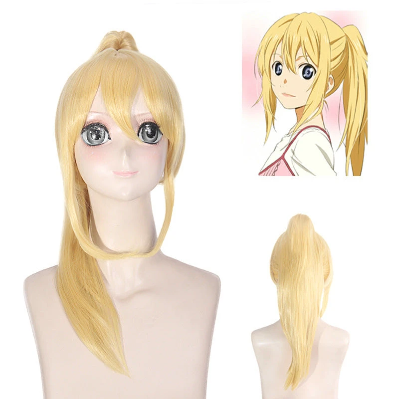 Anime Your Lie In April Cosplay Kaori Miyazono Cosplay Wigs Long Golden Wigs 4 Anime Your Lie In April Cosplay Kaori Miyazono Cosplay Wigs Long Golden Wigs - Image 2