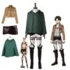 Shingeki No Kyojin Levi Ackerman Costume Full Set With Cloak AOT Halloween Costume Set -Procosplayshop AttackOnTitanShingekinoKyojinLeviAckermanCostumeFullSetWithCloakAOTHalloweenCostumeSet 2