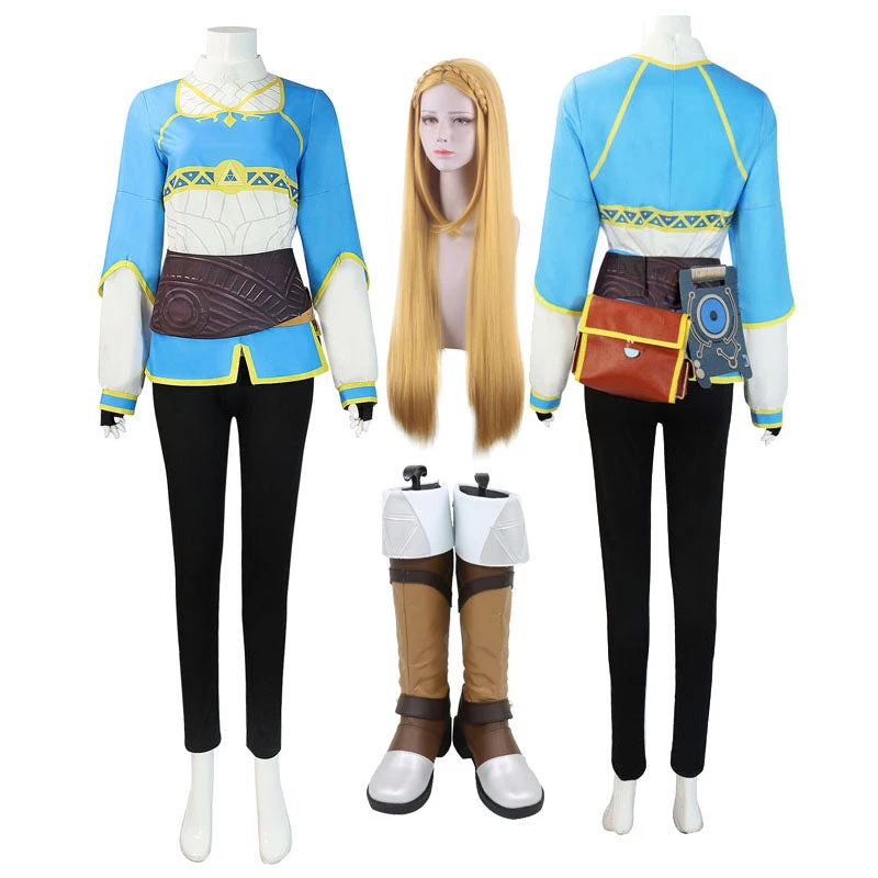 Kids/Adults Costume Princess Zela Whole Set Costume+Wigs+Shoes Halloween Cosplay Outfit Set 3 Kids/Adults Costume Princess Zela Whole Set Costume+Wigs+Shoes Halloween Cosplay Outfit Set