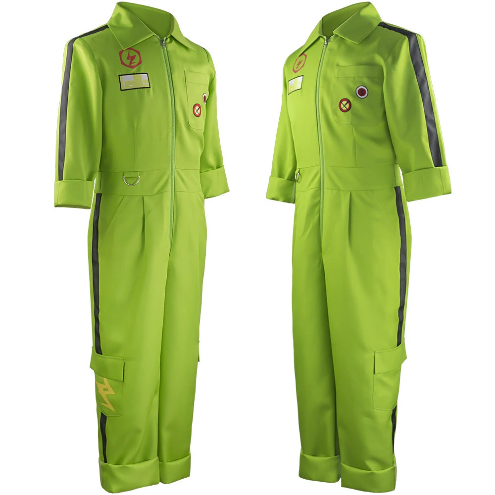 Danganronpa 2: Goodbye Despair Kazuichi Soda Cosplay Costume Green Jumpsuit With Hat 6 Danganronpa 2: Goodbye Despair Kazuichi Soda Cosplay Costume Green Jumpsuit With Hat - Image 4