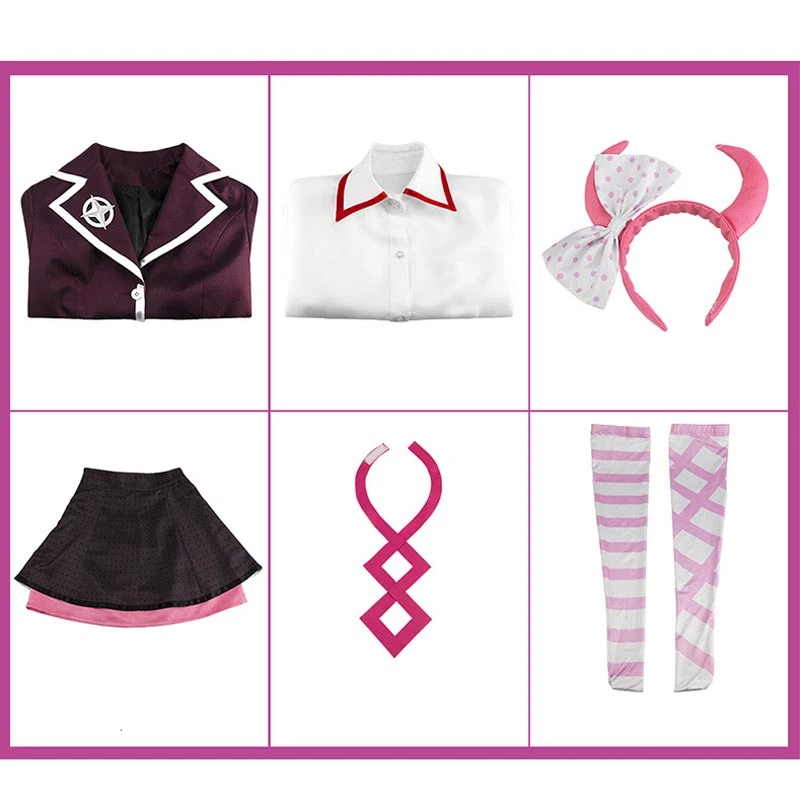 Danganronpa Another Episode: Ultra Despair Girls Kotoko Utsugi Costume Uniform WIth Wigs Halloween Costume Set 5 Danganronpa Another Episode: Ultra Despair Girls Kotoko Utsugi Costume Uniform WIth Wigs Halloween Costume Set - Image 3