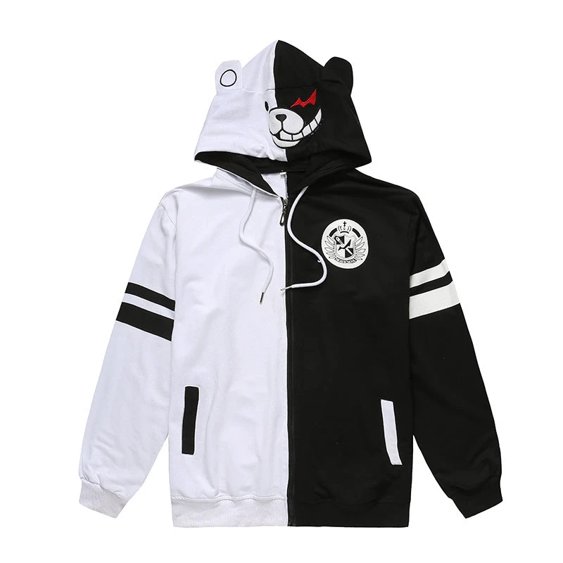 Danganronpa Monokuma Cosplay Hoodie Unisex Black And White Hooded Shirt 4 Danganronpa Monokuma Cosplay Hoodie Unisex Black And White Hooded Shirt - Image 2
