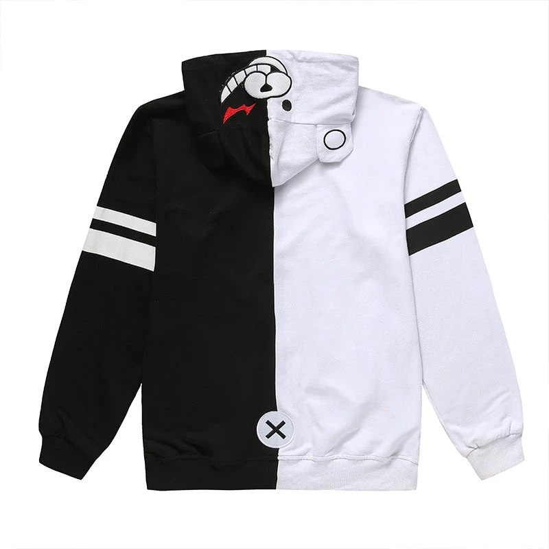 Danganronpa Monokuma Cosplay Hoodie Unisex Black And White Hooded Shirt 5 Danganronpa Monokuma Cosplay Hoodie Unisex Black And White Hooded Shirt - Image 3