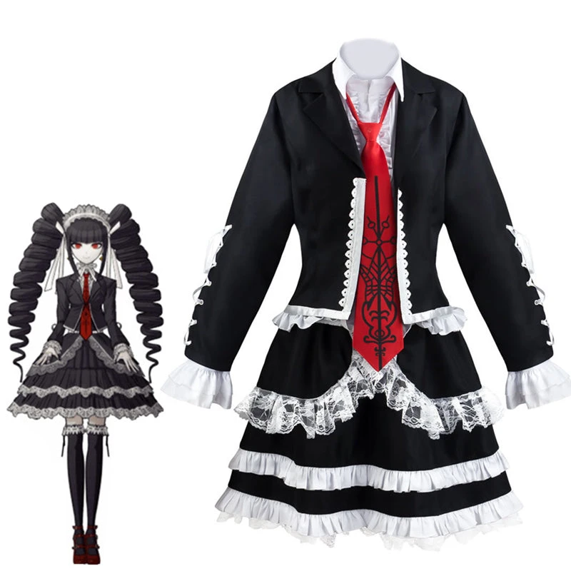 Danganronpa: Trigger Happy Havoc Celestia Ludenberg Cosplay Costume Halloween Costume 3 Danganronpa: Trigger Happy Havoc Celestia Ludenberg Cosplay Costume Halloween Costume