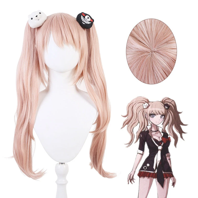 Danganronpa: Trigger Happy Havoc Junko Enoshima Cosplay Wigs With Headwear 3 Danganronpa: Trigger Happy Havoc Junko Enoshima Cosplay Wigs With Headwear