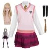 Danganronpa V3: Killing Harmony Akamatsu Kaede Costume Uniform With Wigs Halloween Costume Set -Procosplayshop DanganronpaV3KillingHarmonyAkamatsuKaedeUnfiromCostumeHalloweenPartyCostumeWigs 1