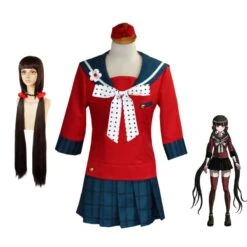 Danganronpa V3: Killing Harmony Harukawa Maki Costume Uniform +Wigs Halloween Costume Set