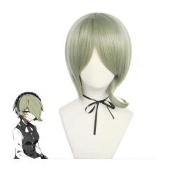 Danganronpa V3: Killing Harmony Kirumi Tojo Whole Set Cosplay Costume With Wigs And Shoes -Procosplayshop DanganronpaV3KillingHarmonyKirumiTojoCosplayWigsShortGreenWigs 1 89d52b03 e2e3 491f 9cce adf38fada502