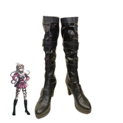 Danganronpa V3: Killing Harmony Miu Iruma Costume Shoes Black Cosplay Boots