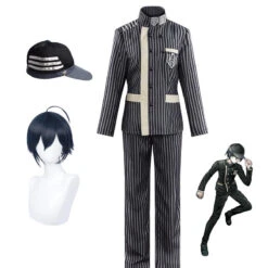 Danganronpa V3: Killing Harmony Shuichi Saihara Uniform Costume With Wigs Halloween Cosplay Outfit