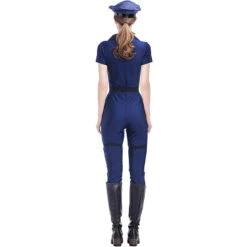 Dark Blue Women Police Costume Jumpsuit -Procosplayshop Dark Blue Women Police Costume Jumpsuit 3