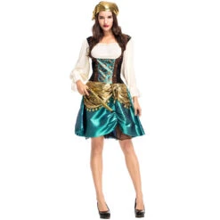 Deluxe Female Gypsy Pirate Cosplay Costume Halloween/Stage Performance/Party 10 Deluxe Female Gypsy Pirate Cosplay Costume Halloween/Stage Performance/Party -Procosplayshop Deluxe Female Gypsy Pirate Cosplay Costume HalloweenStage PerformanceParty 4