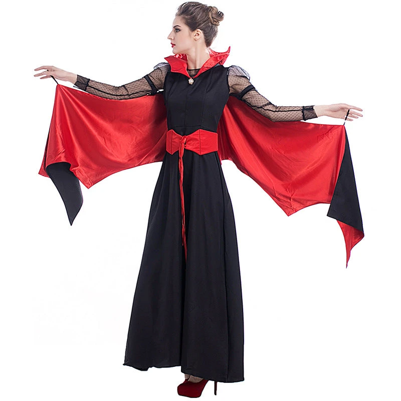 Deluxe Women Vampire Queen Witch Cosplay Costume For Halloween Party Performance - Image 3
