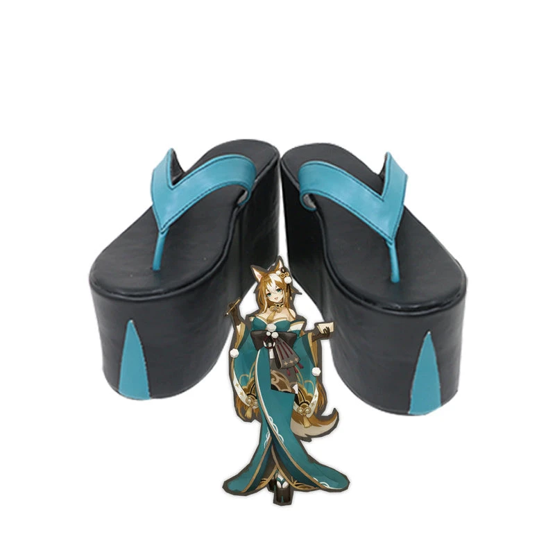 Genshin Impact Gorou Miss Hina Cosplay Shoes Clogs Female Cosplay Shoes 3 Genshin Impact Gorou Miss Hina Cosplay Shoes Clogs Female Cosplay Shoes