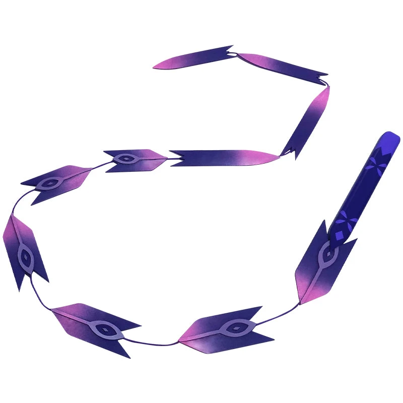 Genshin Impact Kuki Shinobu Cosplay Weapon Dagger Knife And Whip Costume Accessories Set 4 Genshin Impact Kuki Shinobu Cosplay Weapon Dagger Knife And Whip Costume Accessories Set - Image 2