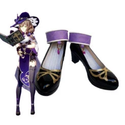 Genshin Impact Lisa Minci Cosplay Shoes Halloweeen Costume Accessories