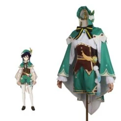 Genshin Impact Venti Cosplay Costume Full Set With Hat Halloween Carnival Cosplay Outfit