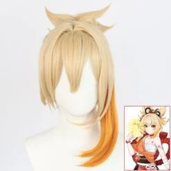 Genshin Impact Yoimiya Cosplay Wigs Cosplay Accessories Wigs