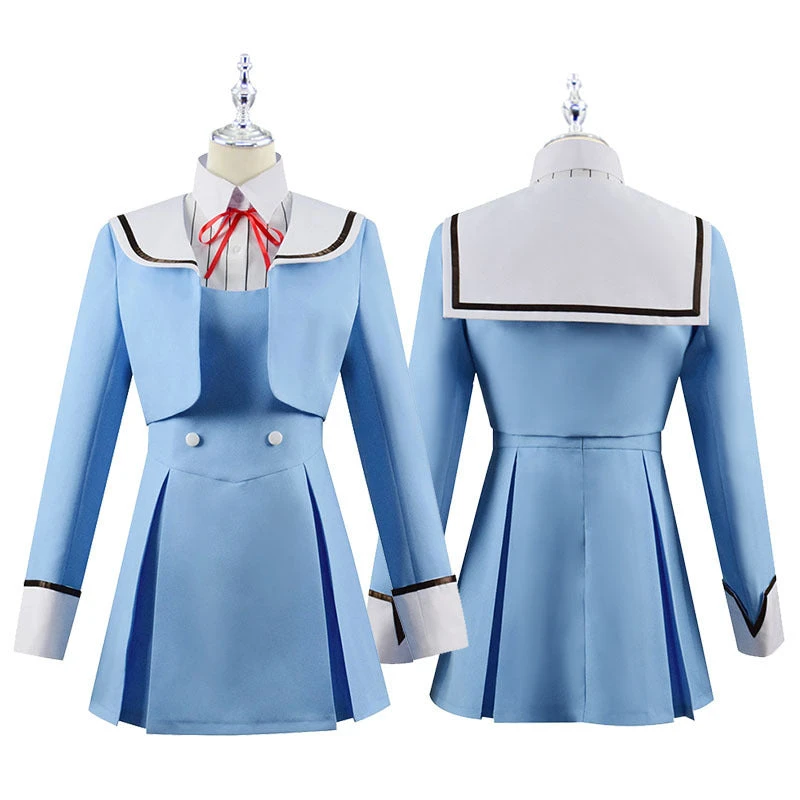 High-Rise Invasion Kuon Shinzaki Cosplay Costume Blue Dress Women Girls Cosplay Outfit For Halloween 6 High-Rise Invasion Kuon Shinzaki Cosplay Costume Blue Dress Women Girls Cosplay Outfit For Halloween - Image 4