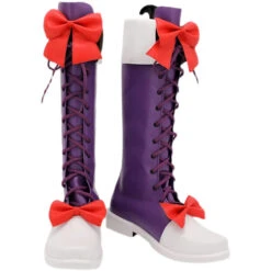 High-Rise Invasion Maid Mask Cosplay Boots Halloween Carnival Costume Accessories PU Leather Shoes