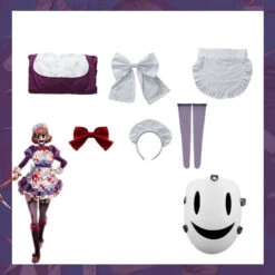 High-Rise Invasion Maid Mask Cosplay Maid Dress Costume With Mask Outfit For Halloween Carnival -Procosplayshop High RiseInvasionMaidMaskCosplayMaidDressCostumeWithMaskOutfitForHalloweenCarnival 8