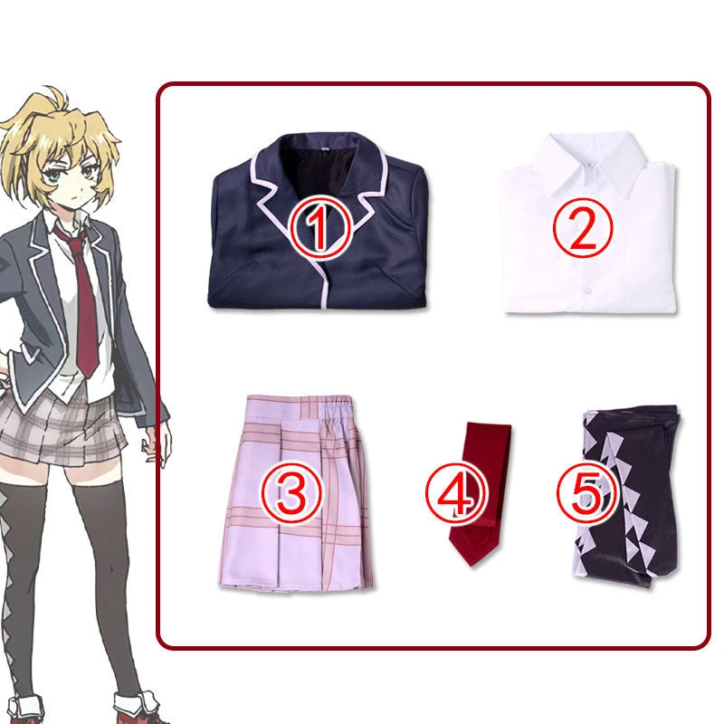 High-Rise Invasion Mayuko Nise Cosplay Costume Uniform Girls Women Costume Outfit For Halloween Carnival Party 8 High-Rise Invasion Mayuko Nise Cosplay Costume Uniform Girls Women Costume Outfit For Halloween Carnival Party - Image 6