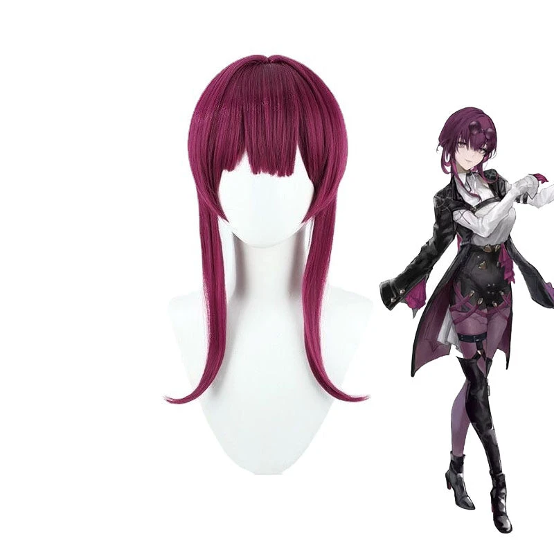 Honkai: Star Rail Kafka Costume Wigs Wine Red Long Wigs 3 Honkai: Star Rail Kafka Costume Wigs Wine Red Long Wigs