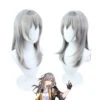 Honkai: Star Rail Trailblazer Stelle Costume Wigs Grey Long Wigs