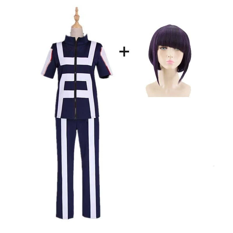Anime Boku No Hero / My Hero Academia Jiro Kyoka Training Outfit Costume With Wigs Set 3 Anime Boku No Hero / My Hero Academia Jiro Kyoka Training Outfit Costume With Wigs Set